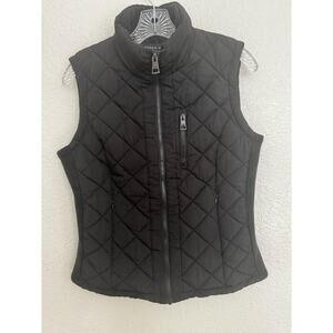 Andrew Marc Black Quilted Vest Size S